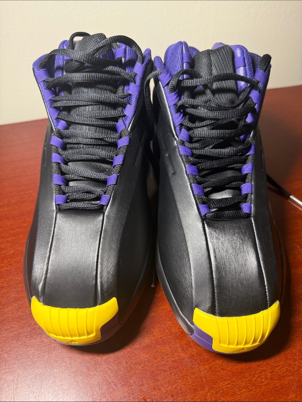 adidas Black, Purple and Yellow Men's Basketball Sneakers